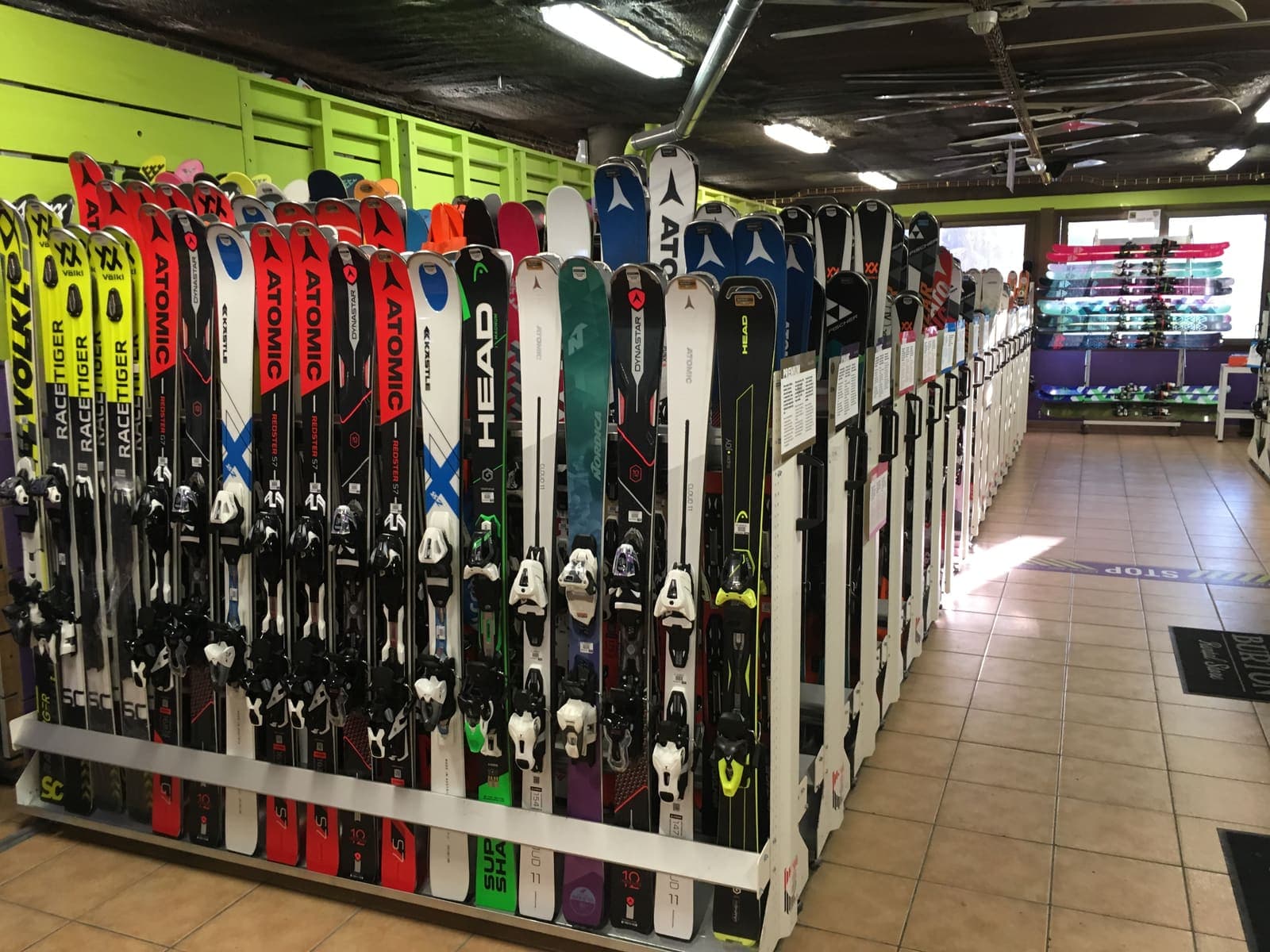 Inside the Esports St Moritz ski hire shop in Arinsal village