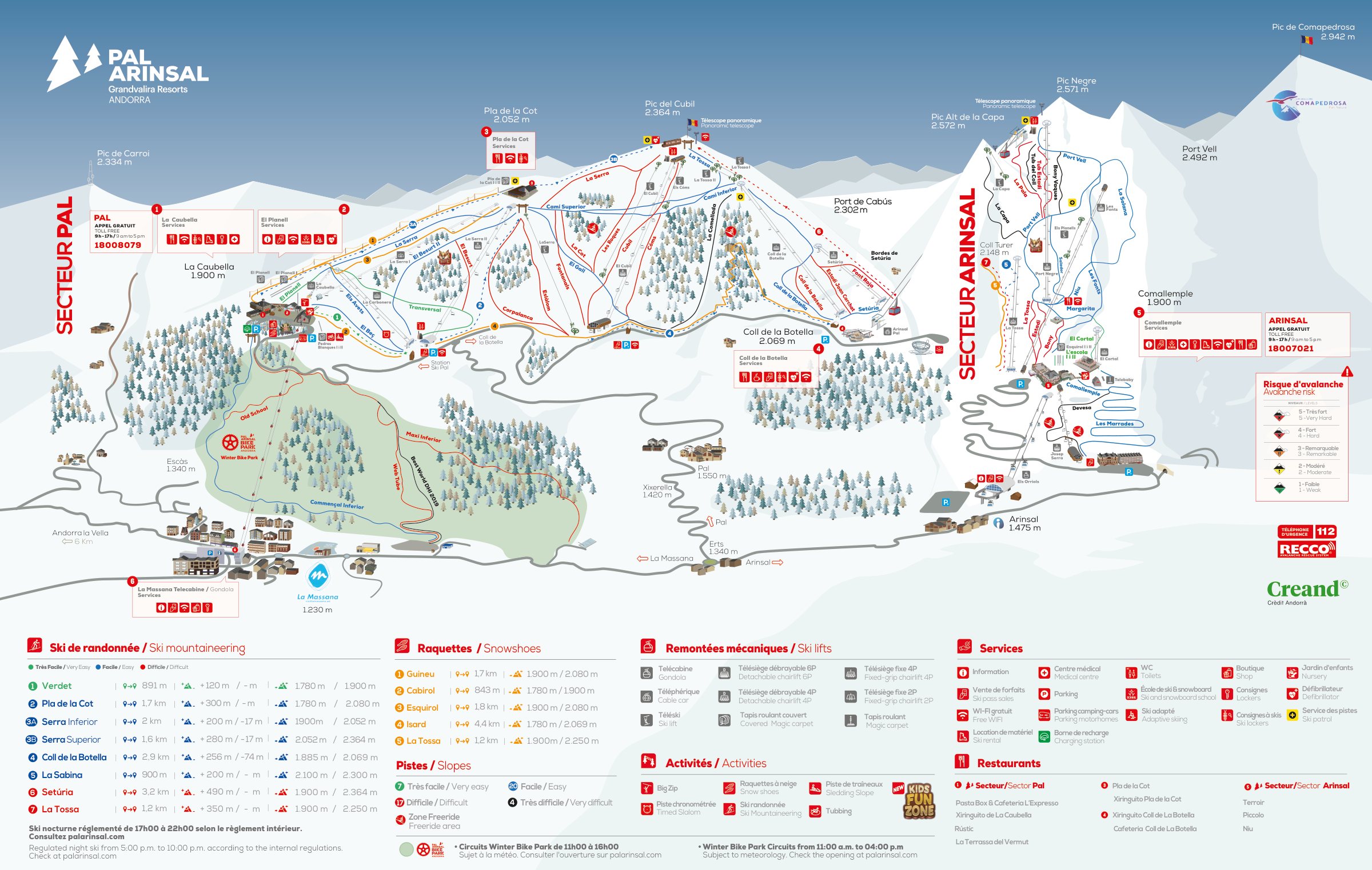 Pal-Arinsal piste map
