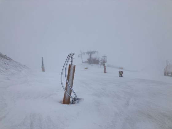 The visibility was very limited at the top of Arinsal