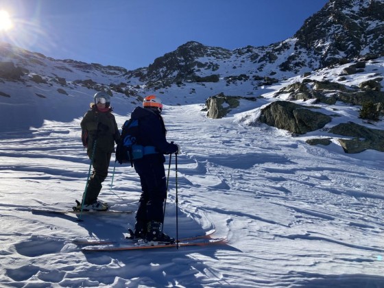 Skiing off piste in Arcalis