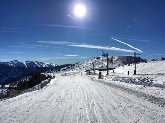 The sun was so strong today over the slopes of Pal