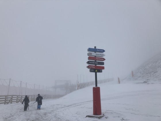 The top of Arinsal ski resort