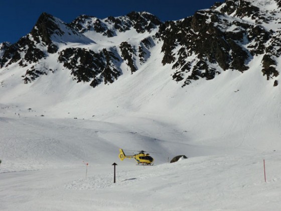 Helicopter on the slopes