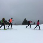 Women racing on the skimo femenine