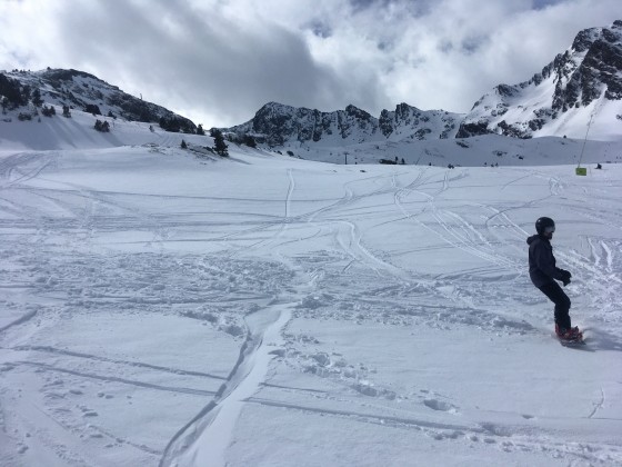 We had a great powder day in Arcalís drawing our lines