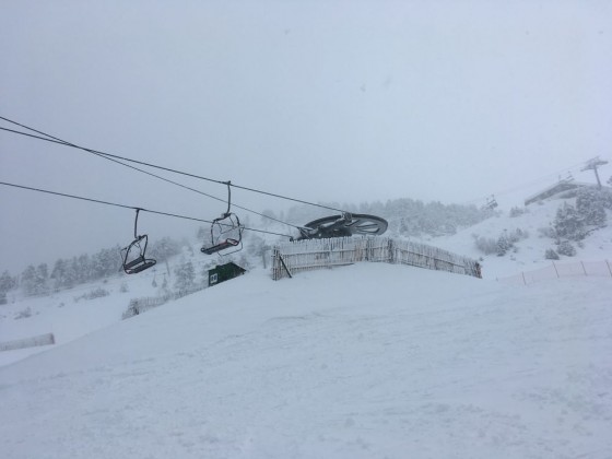 View of the chairlift El Cortal