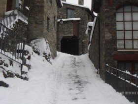 Looking up to the old part of the village - 18/12/2011