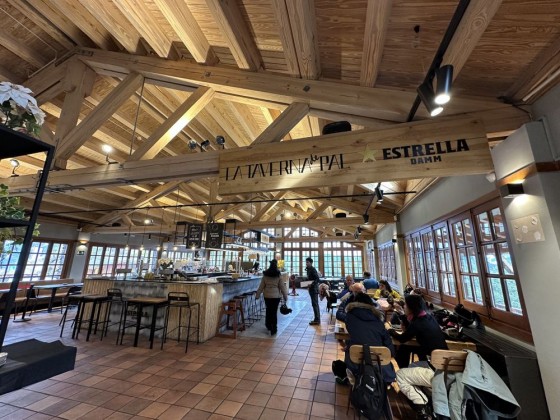 28th Dec Inside La Taverna restaurant in Caubella