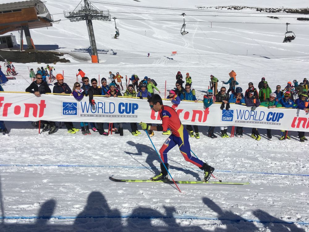 The Andorran skier sprinting to the finish line