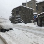 All the cars were already buried in Arinsal
