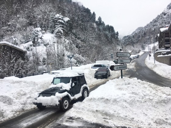 The towns, roads and slopes are covered in snow