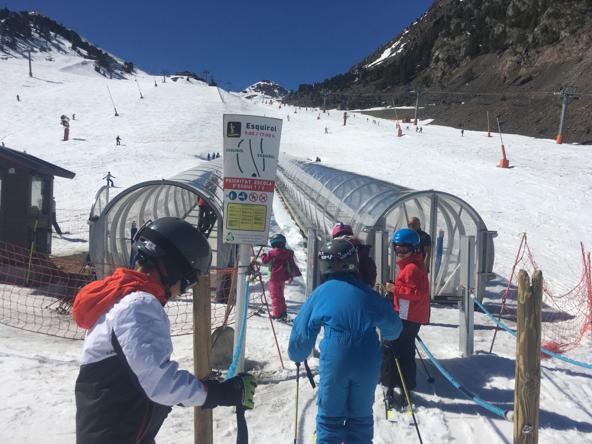 The magic carpet is the favourite slope for beginners