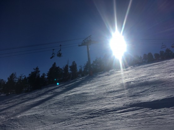 Sunny view from Cubil chairlift