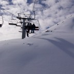 The powder under the chairlift Port Negre still untouched