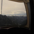 Sitting in the Gondola after a great morning skiing