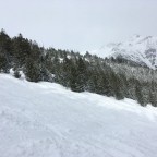 The red slope Coms had plenty of snow today