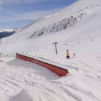 Getting ready to rail in the snowpark