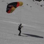 Parachute on skis