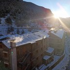 Beautiful morning in Arinsal with a few cm of fresh snow