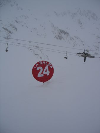 Snow nearly as deep as the piste markers 27/01