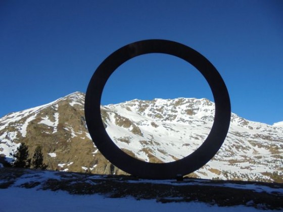The 'O' for Ordino in Arcalis.  Amazing views