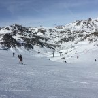 The snow coverage on the mountains of Arcalís is great