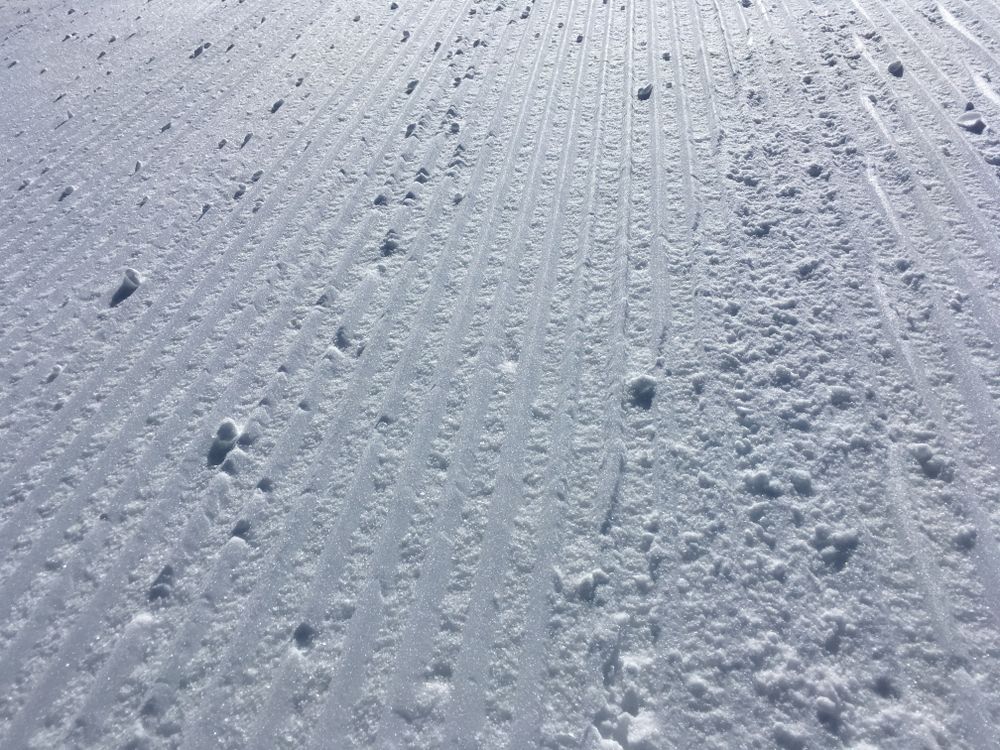 Some pistes like L'Hortell were untouched