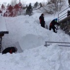 Clearing the steps up to the lifts - 10/02/2013
