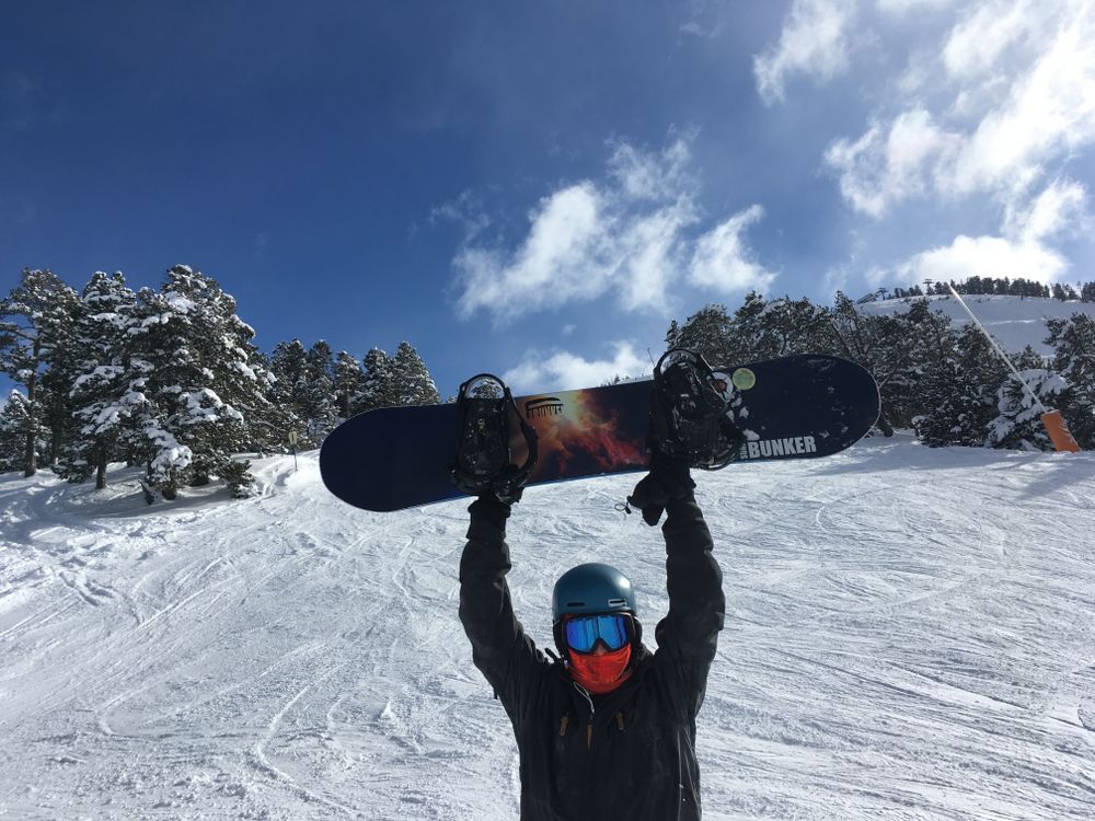 Perfect snow for snowboarding in Pal