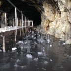 Stalagmites in the ice cave