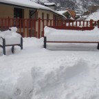 Some benches in Arinsal after heavy snowfall - 18/12/2011