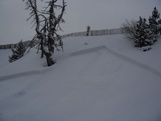 Avalanche slipping snow 19/01
