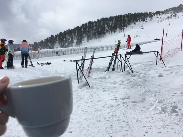 Can’t beat a warm cup of coffee in the snow